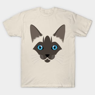 Siamese cat face T-Shirt